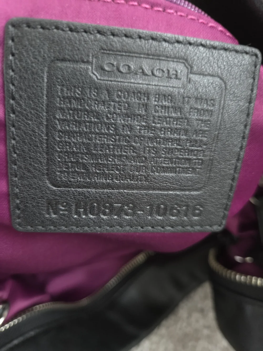 COACH black CARLY Bag